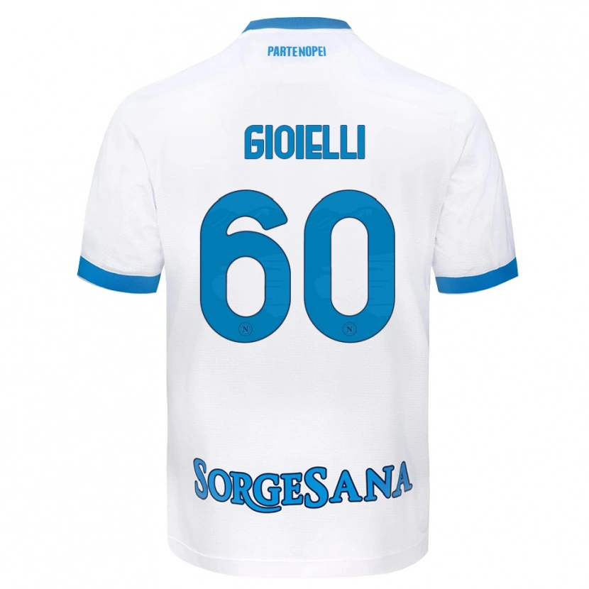 Danxen Niño Camiseta Francesco Gioielli #60 Blanco Azul Cielo 2ª Equipación 2026/27 La Camisa México