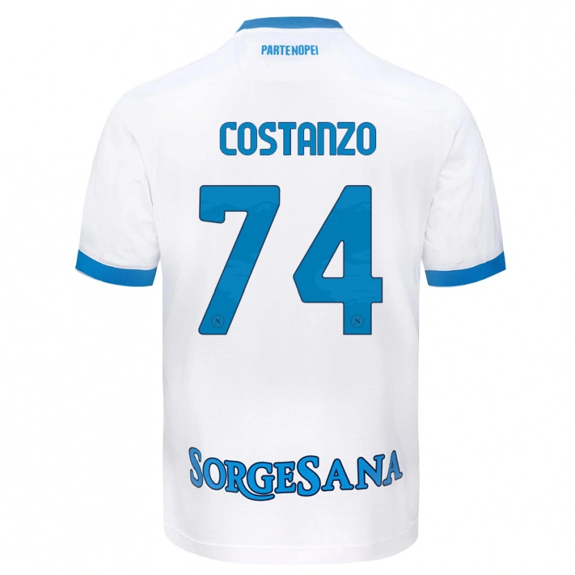 Danxen Niño Camiseta Davide Costanzo #74 Blanco Azul Cielo 2ª Equipación 2026/27 La Camisa México