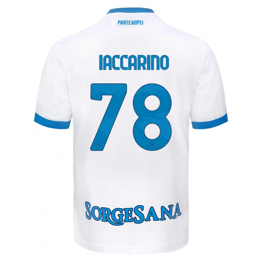Danxen Niño Camiseta Gennaro Iaccarino #78 Blanco Azul Cielo 2ª Equipación 2026/27 La Camisa México