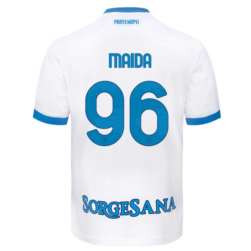 Danxen Niño Camiseta Giuseppe Maida #96 Blanco Azul Cielo 2ª Equipación 2026/27 La Camisa México