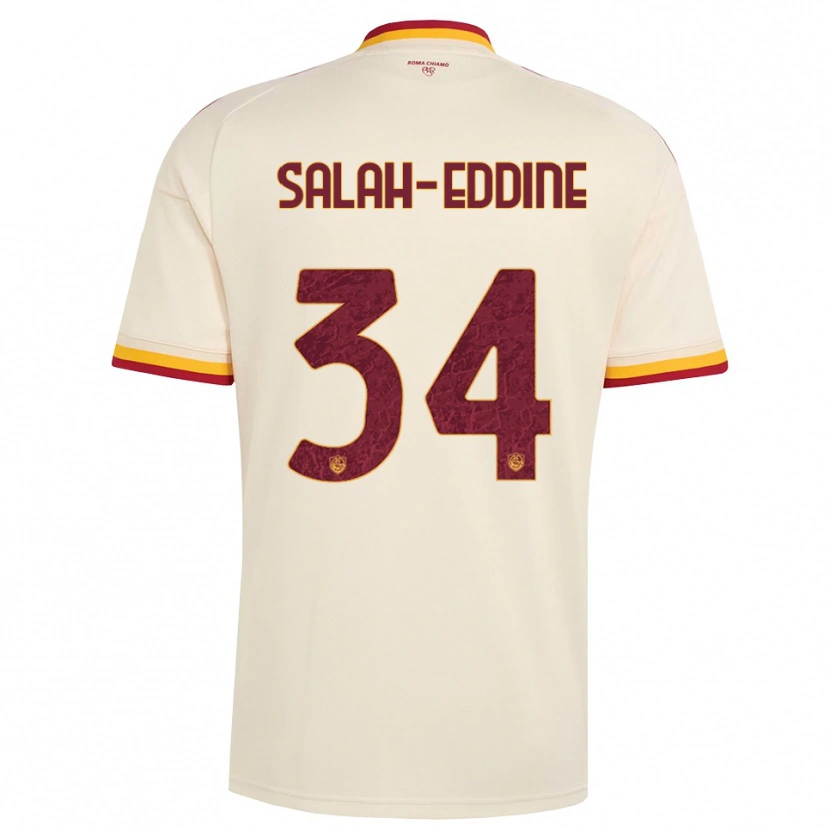 Danxen Niño Camiseta Anass Salah-Eddine #34 Champán Rojo Amarillo 2ª Equipación 2026/27 La Camisa México