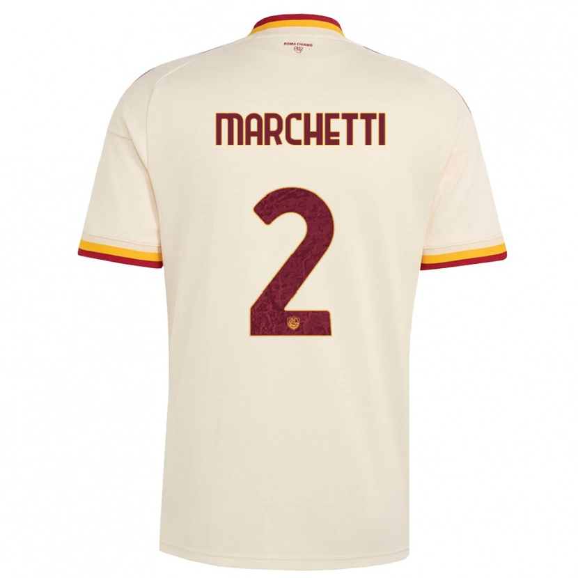 Danxen Niño Camiseta Tommaso Marchetti #2 Champán Rojo Amarillo 2ª Equipación 2026/27 La Camisa México