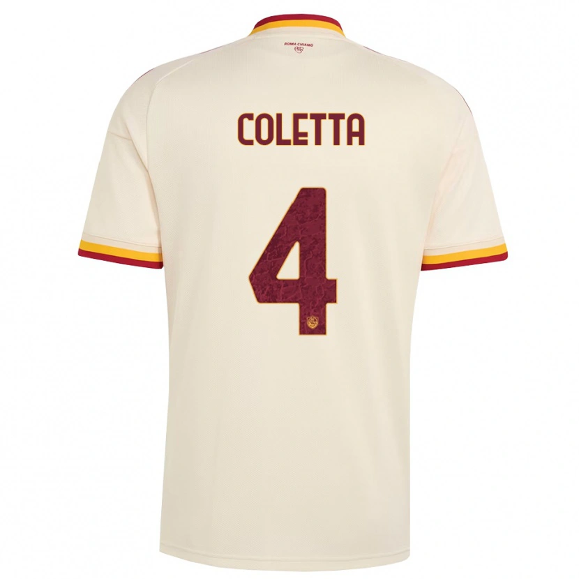 Danxen Niño Camiseta Francesco Coletta #4 Champán Rojo Amarillo 2ª Equipación 2026/27 La Camisa México
