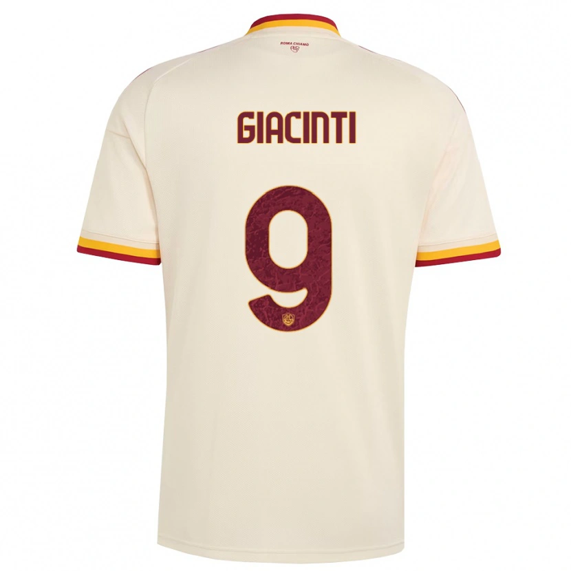Danxen Niño Camiseta Valentina Giacinti #9 Champán Rojo Amarillo 2ª Equipación 2026/27 La Camisa México