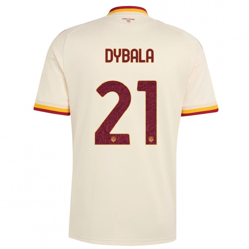 Danxen Niño Camiseta Paulo Dybala #21 Champán Rojo Amarillo 2ª Equipación 2026/27 La Camisa México