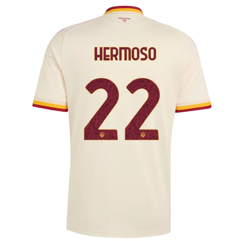 Danxen Niño Camiseta Mario Hermoso #22 Champán Rojo Amarillo 2ª Equipación 2026/27 La Camisa México