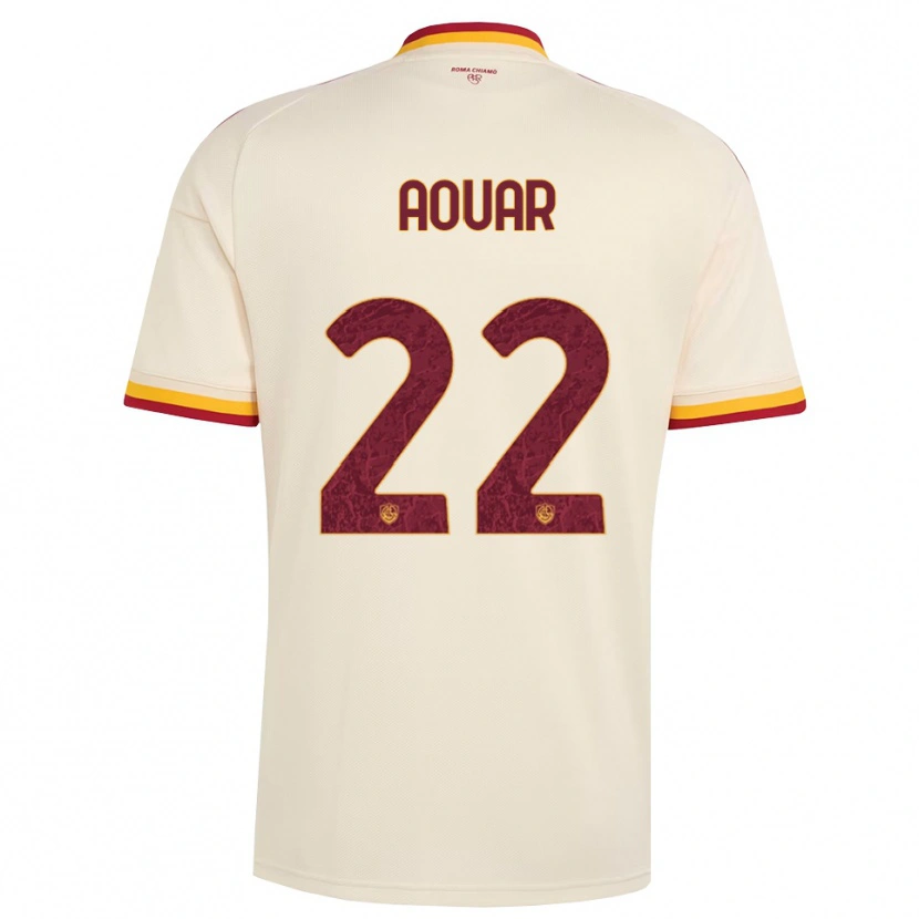 Danxen Niño Camiseta Houssem Aouar #22 Champán Rojo Amarillo 2ª Equipación 2026/27 La Camisa México