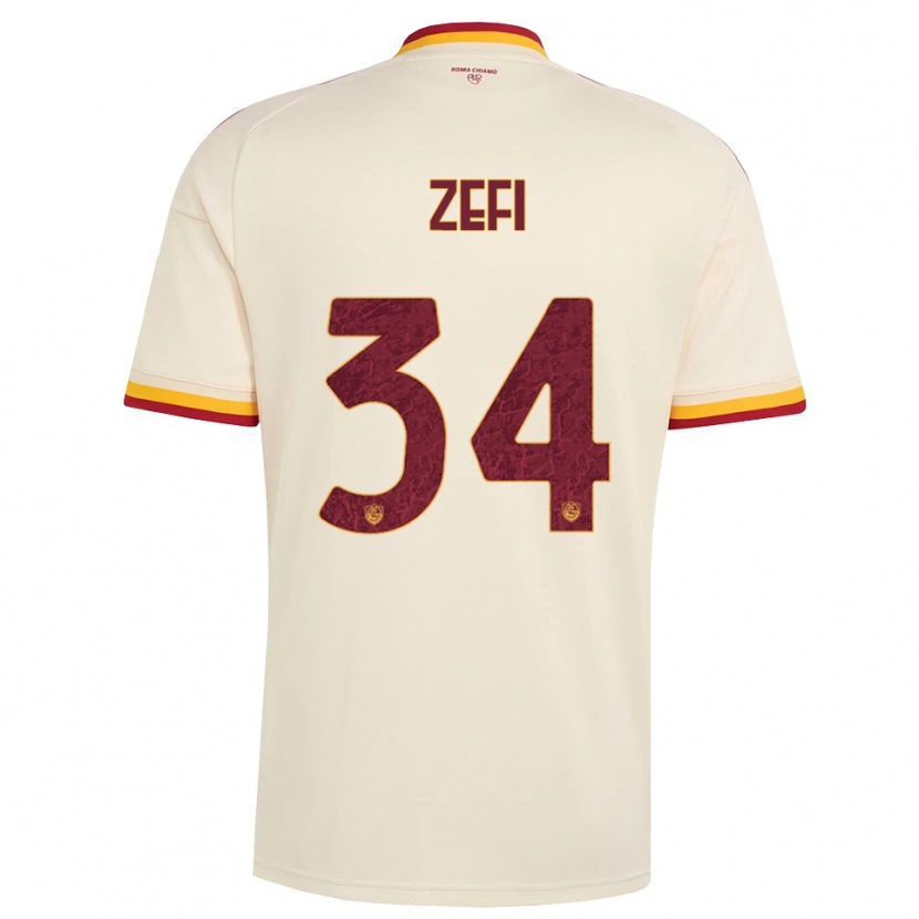 Danxen Niño Camiseta Kevin Zefi #34 Champán Rojo Amarillo 2ª Equipación 2026/27 La Camisa México