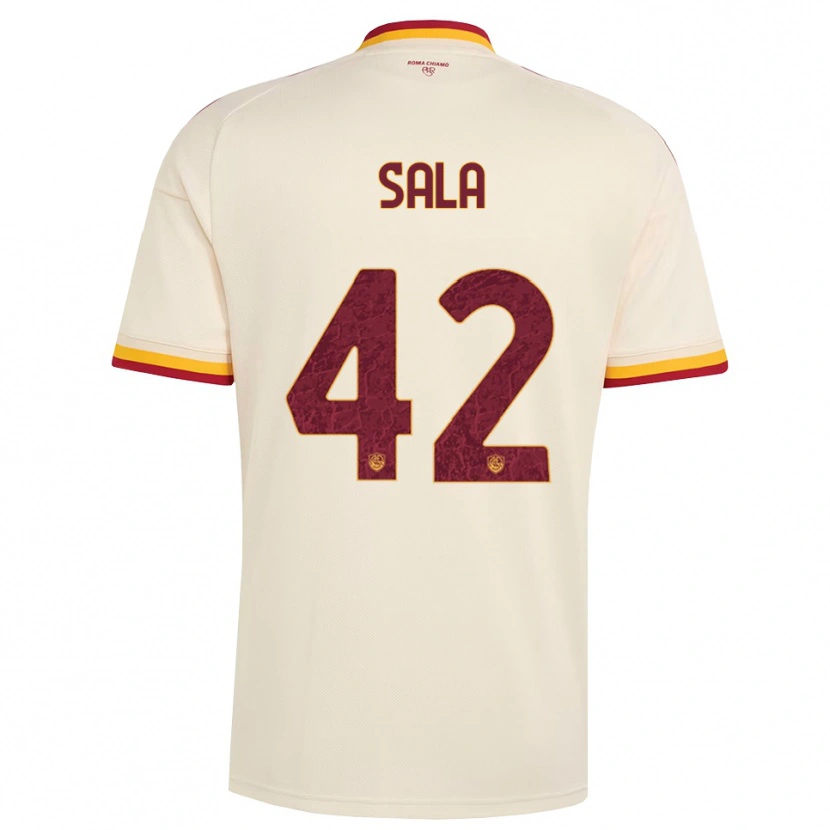 Danxen Niño Camiseta Edoardo Sala #42 Champán Rojo Amarillo 2ª Equipación 2026/27 La Camisa México