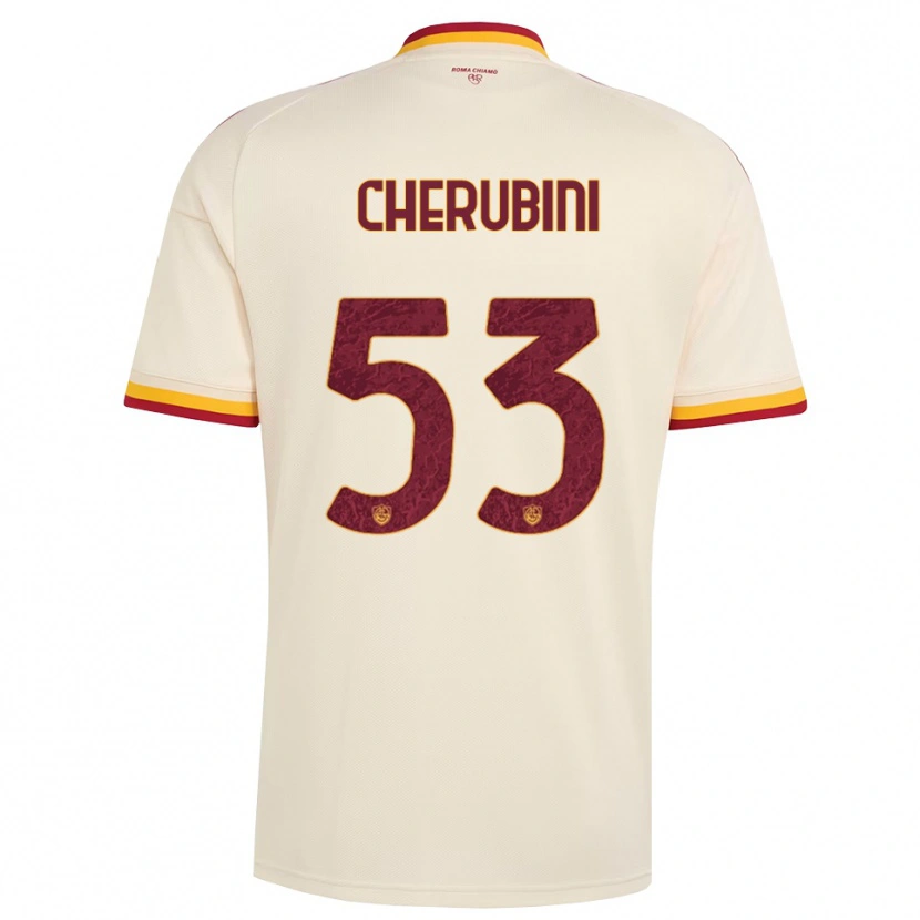 Danxen Niño Camiseta Martina Cherubini #53 Champán Rojo Amarillo 2ª Equipación 2026/27 La Camisa México