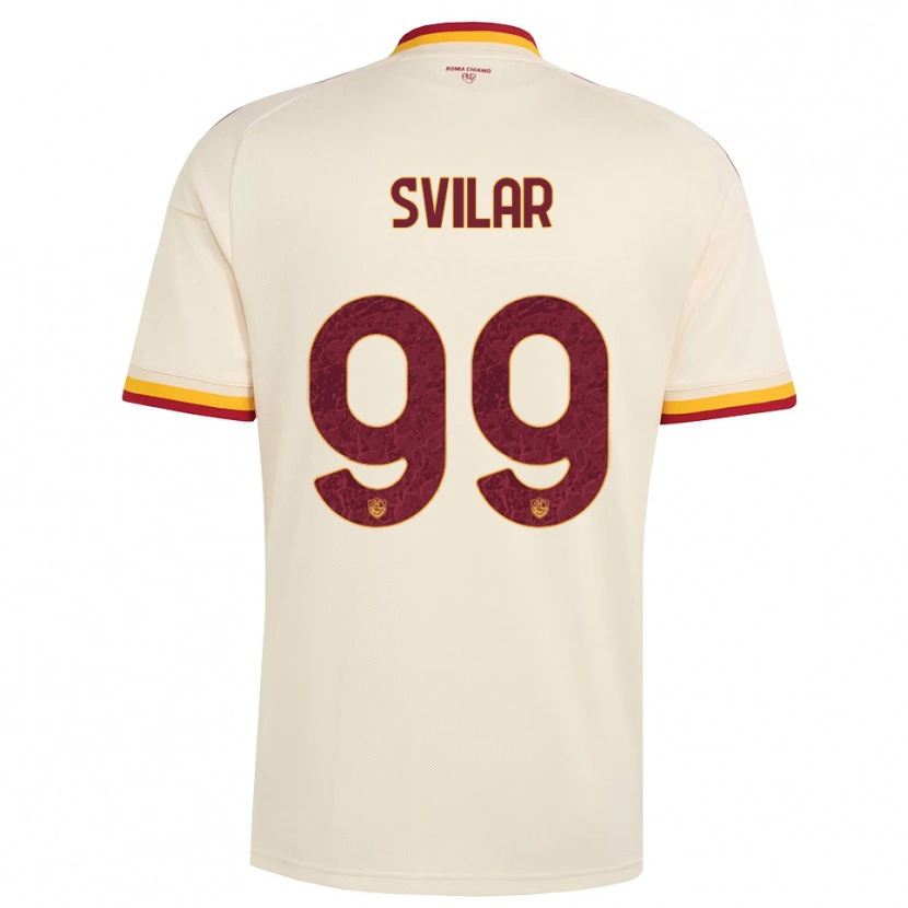 Danxen Niño Camiseta Mile Svilar #99 Champán Rojo Amarillo 2ª Equipación 2026/27 La Camisa México