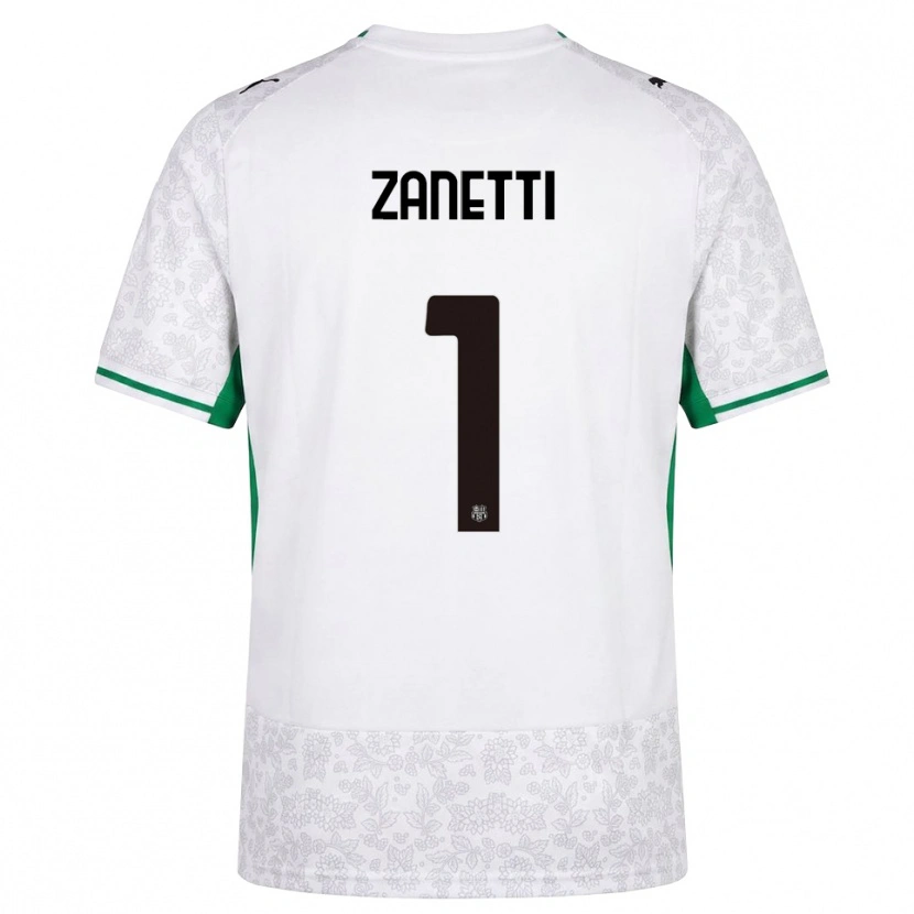 Danxen Niño Camiseta Ercole Zanetti #1 Blanco Negro Verde 2ª Equipación 2026/27 La Camisa México