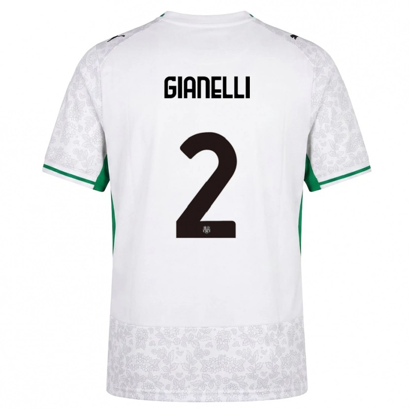Danxen Niño Camiseta Christian Gianelli #2 Blanco Negro Verde 2ª Equipación 2026/27 La Camisa México