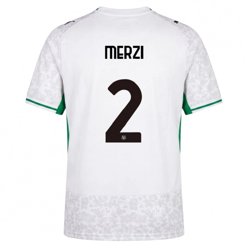 Danxen Niño Camiseta Matteo Merzi #2 Blanco Negro Verde 2ª Equipación 2026/27 La Camisa México