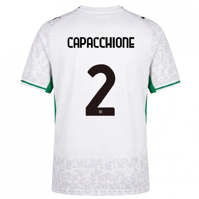 Danxen Niño Camiseta Cristian Capacchione #2 Blanco Negro Verde 2ª Equipación 2026/27 La Camisa México