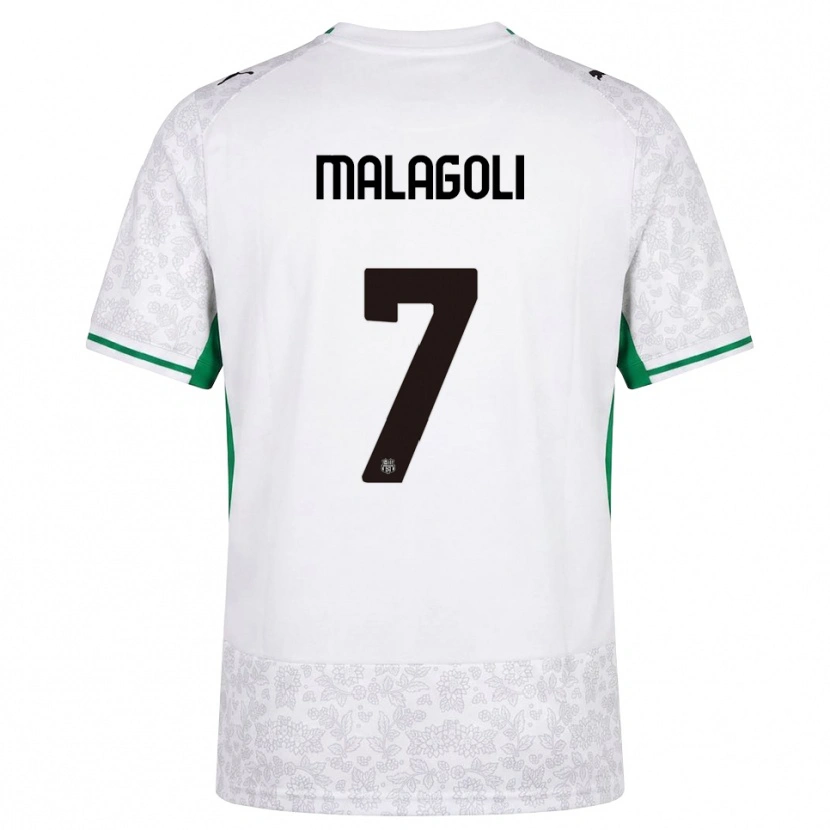 Danxen Niño Camiseta Mattia Malagoli #7 Blanco Negro Verde 2ª Equipación 2026/27 La Camisa México