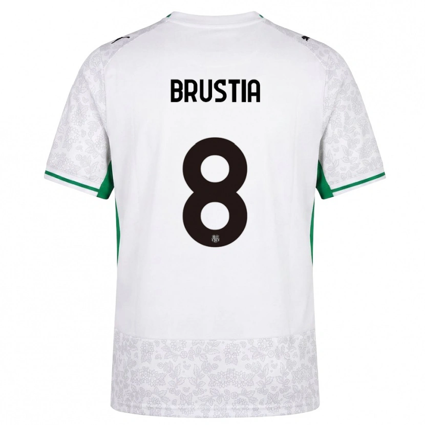 Danxen Niño Camiseta Martina Brustia #8 Blanco Negro Verde 2ª Equipación 2026/27 La Camisa México