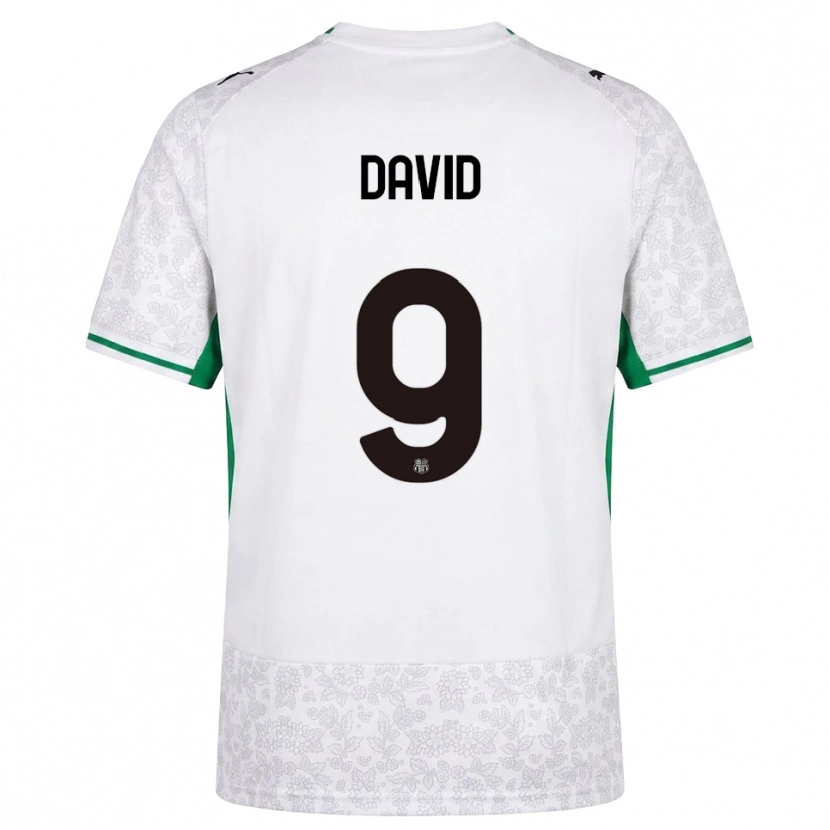 Danxen Niño Camiseta Mario David #9 Blanco Negro Verde 2ª Equipación 2026/27 La Camisa México