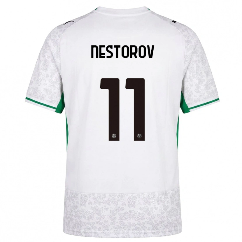 Danxen Niño Camiseta Dean Nestorov #11 Blanco Negro Verde 2ª Equipación 2026/27 La Camisa México