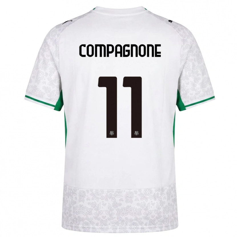 Danxen Niño Camiseta Pasquale Compagnone #11 Blanco Negro Verde 2ª Equipación 2026/27 La Camisa México