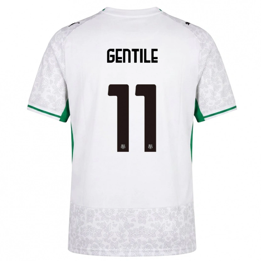 Danxen Niño Camiseta Raffaele Gentile #11 Blanco Negro Verde 2ª Equipación 2026/27 La Camisa México