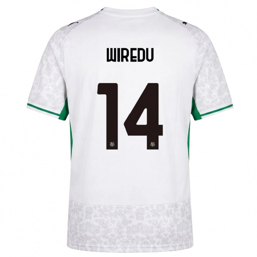 Danxen Niño Camiseta Francis Wiredu #14 Blanco Negro Verde 2ª Equipación 2026/27 La Camisa México