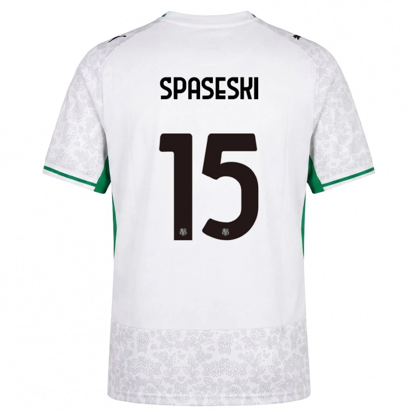 Danxen Niño Camiseta Dejan Spaseski #15 Blanco Negro Verde 2ª Equipación 2026/27 La Camisa México