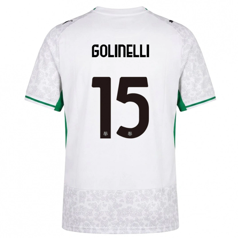 Danxen Niño Camiseta Emanuele Golinelli #15 Blanco Negro Verde 2ª Equipación 2026/27 La Camisa México