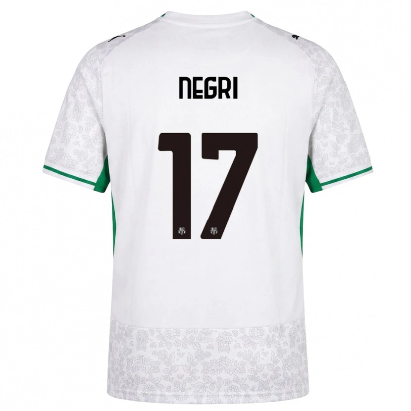 Danxen Niño Camiseta Gabriele Negri #17 Blanco Negro Verde 2ª Equipación 2026/27 La Camisa México