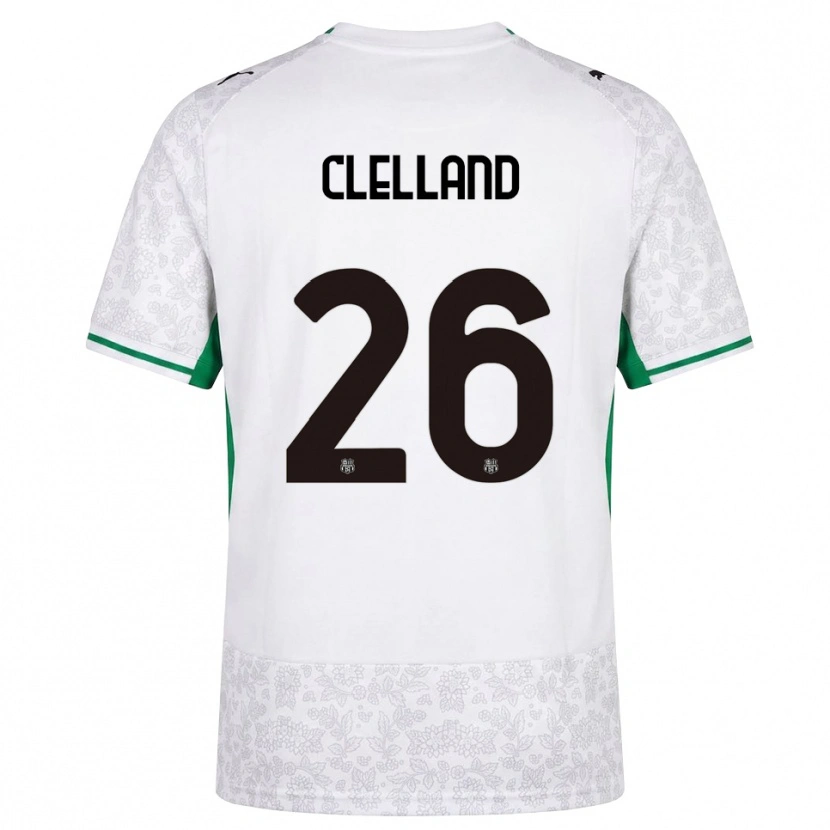 Danxen Niño Camiseta Lana Clelland #26 Blanco Negro Verde 2ª Equipación 2026/27 La Camisa México