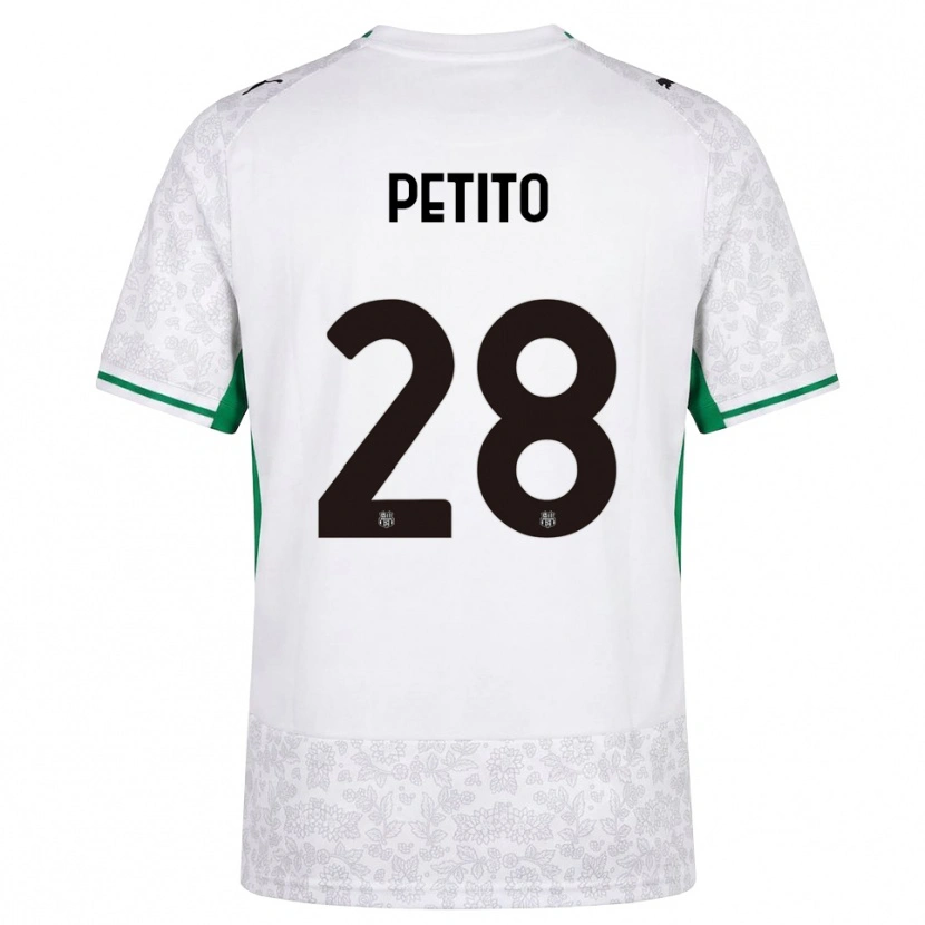Danxen Niño Camiseta Christian Petito #28 Blanco Negro Verde 2ª Equipación 2026/27 La Camisa México