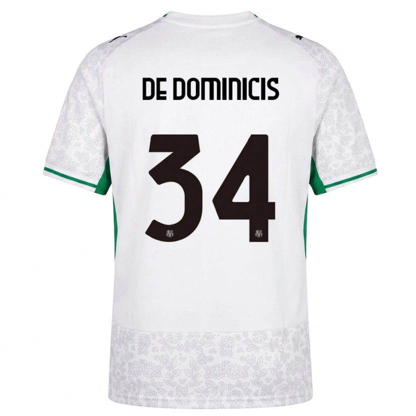 Danxen Niño Camiseta Diego De Dominicis #34 Blanco Negro Verde 2ª Equipación 2026/27 La Camisa México
