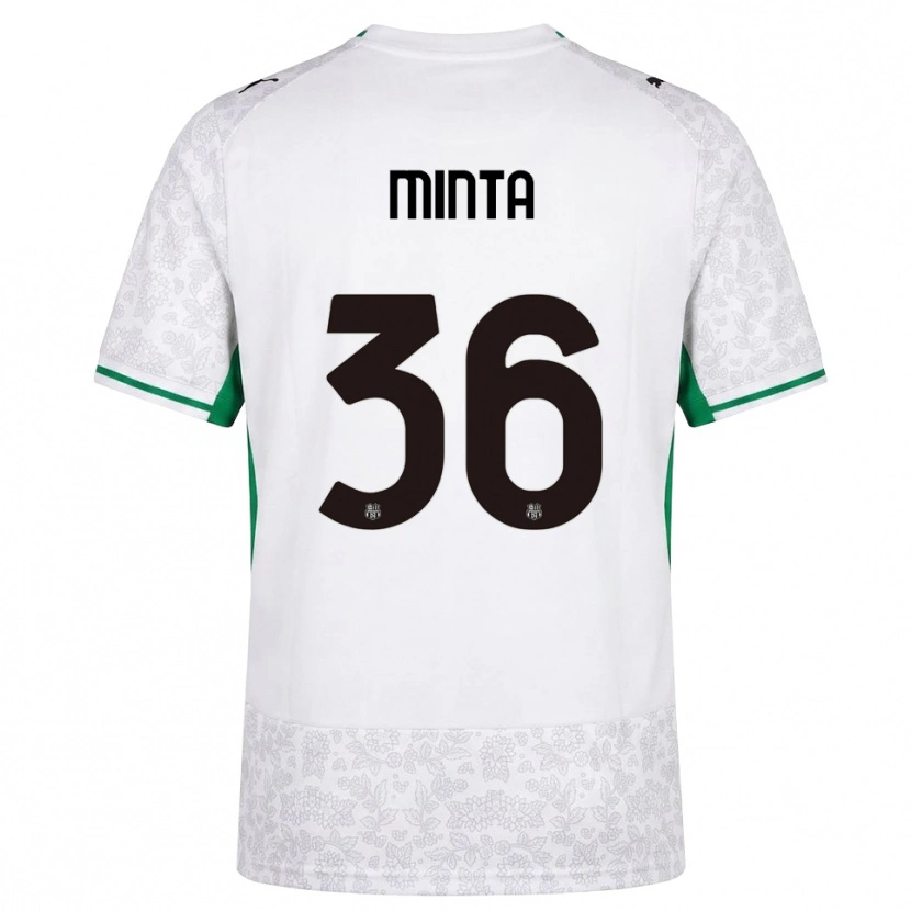 Danxen Niño Camiseta Amoako Minta #36 Blanco Negro Verde 2ª Equipación 2026/27 La Camisa México