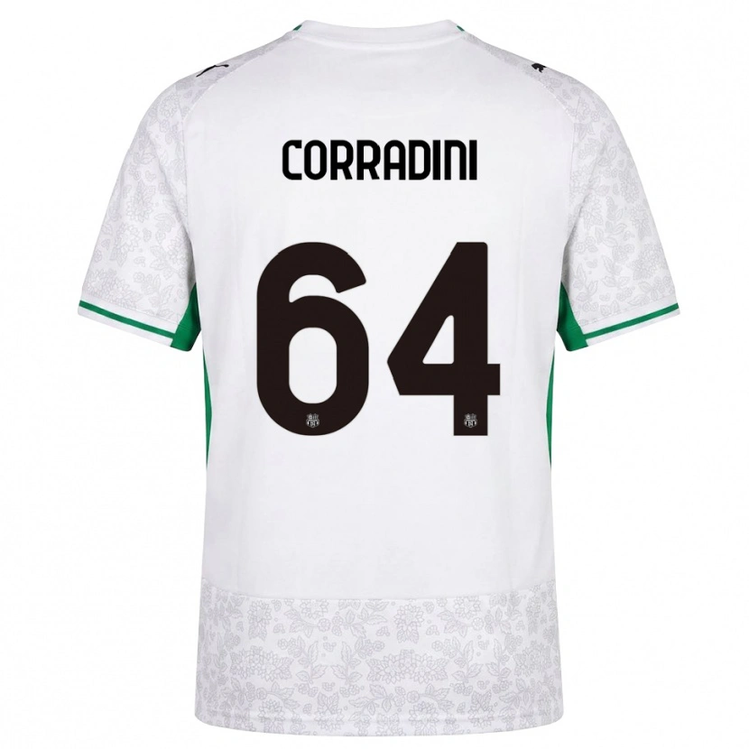 Danxen Niño Camiseta Francesco Corradini #64 Blanco Negro Verde 2ª Equipación 2026/27 La Camisa México