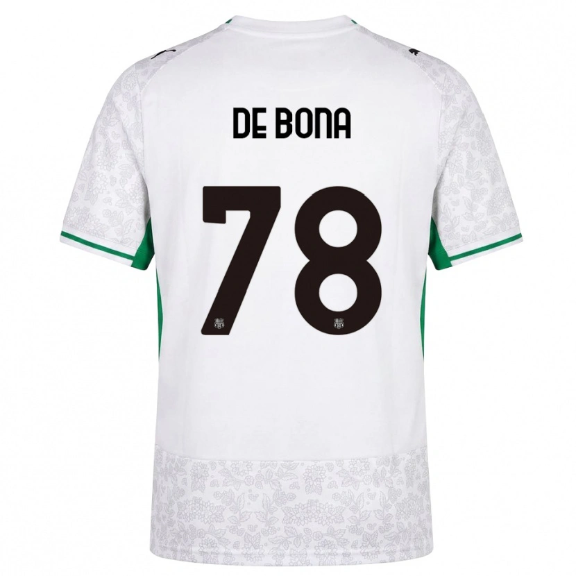 Danxen Niño Camiseta Francesca De Bona #78 Blanco Negro Verde 2ª Equipación 2026/27 La Camisa México