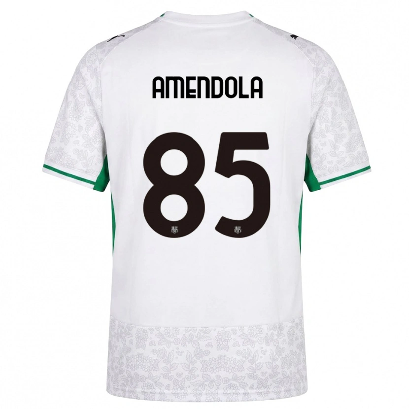 Danxen Niño Camiseta Catello Amendola #85 Blanco Negro Verde 2ª Equipación 2026/27 La Camisa México