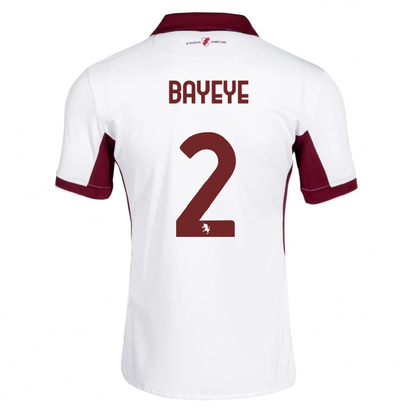 Danxen Niño Camiseta Brian Bayeye #2 Burdeos Blanco Rojo 2ª Equipación 2026/27 La Camisa México
