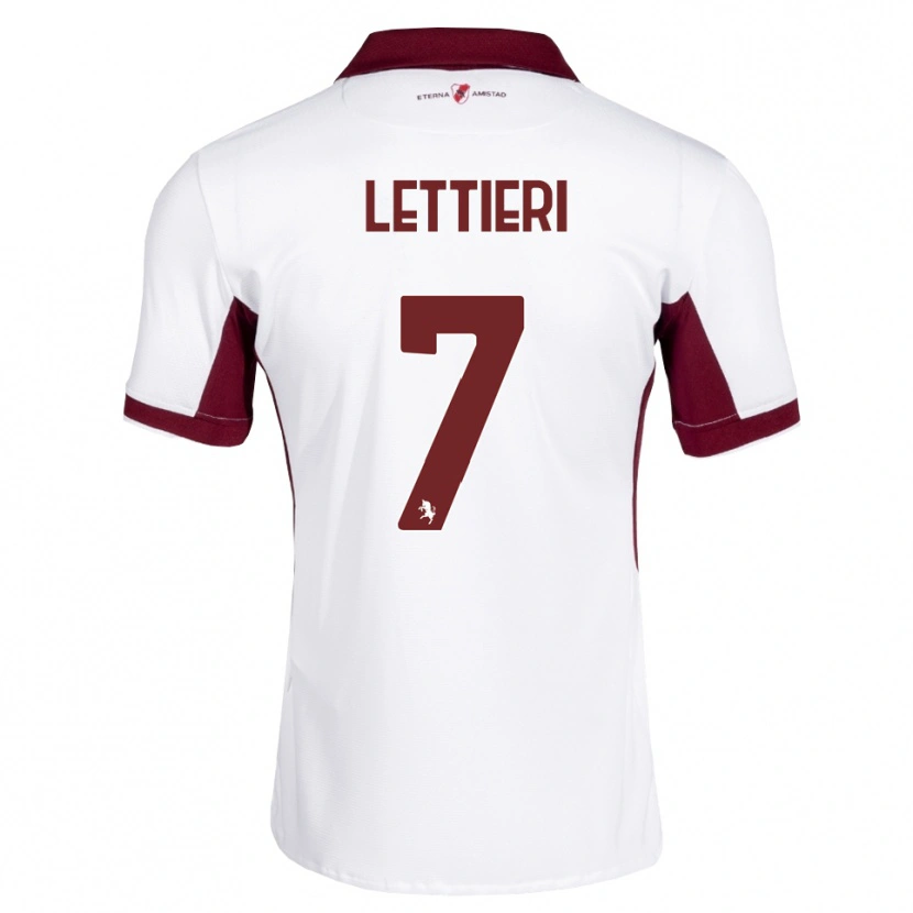 Danxen Niño Camiseta Jessica Lettieri #7 Burdeos Blanco Rojo 2ª Equipación 2026/27 La Camisa México