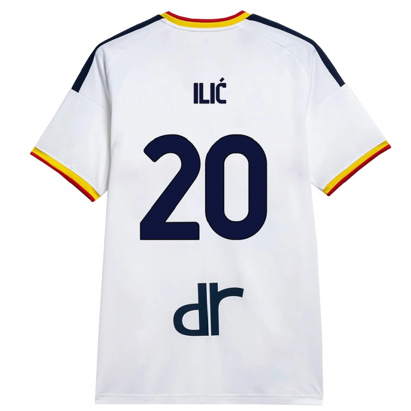 Danxen Niño Camiseta Ivan Ilić #20 Blanco Amarillo Rojo 2ª Equipación 2026/27 La Camisa México