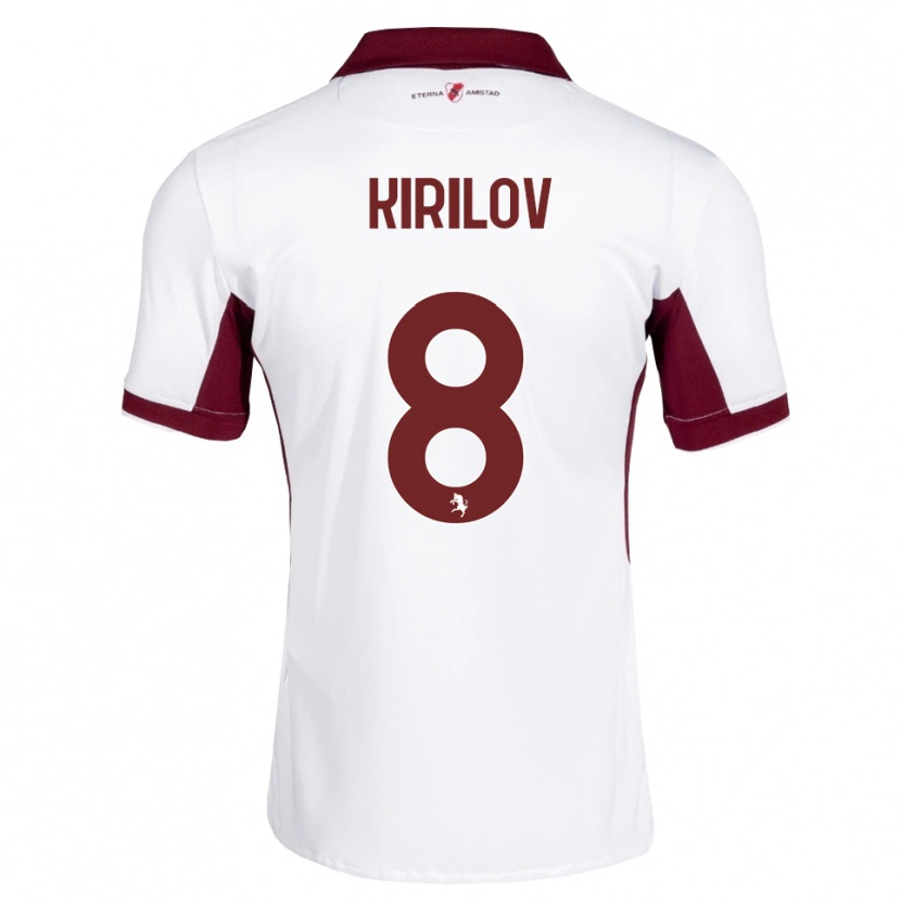 Danxen Niño Camiseta Martin Kirilov #8 Burdeos Blanco Rojo 2ª Equipación 2026/27 La Camisa México