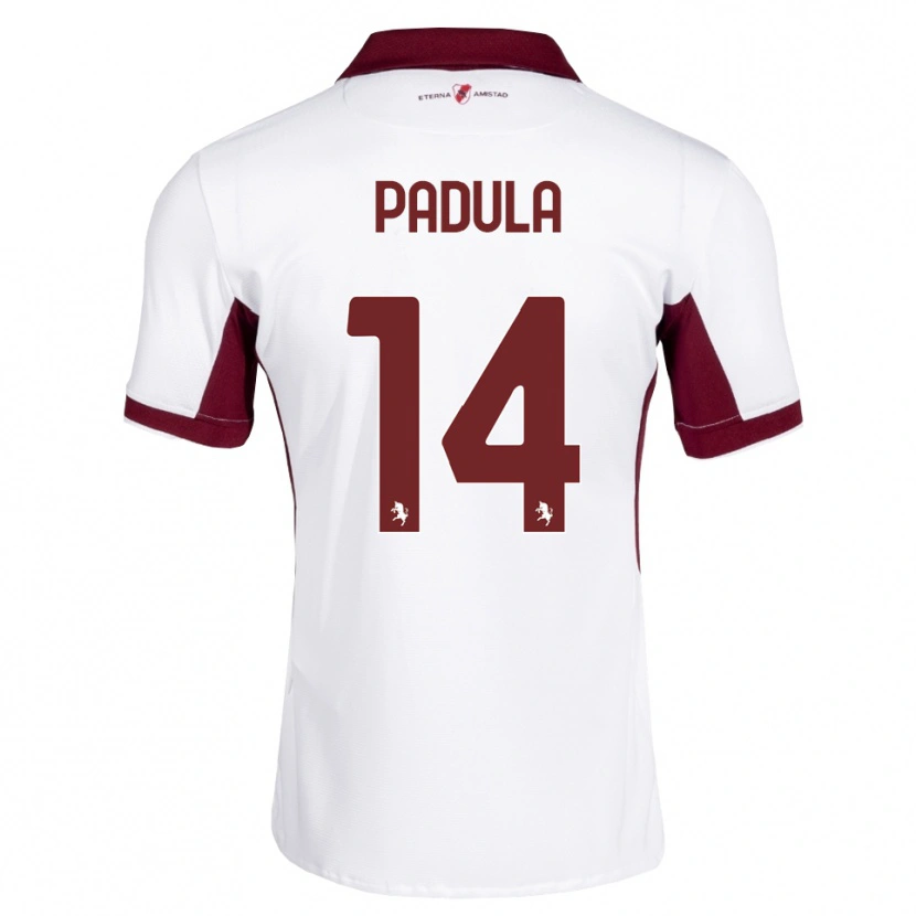 Danxen Niño Camiseta Cristian Padula #14 Burdeos Blanco Rojo 2ª Equipación 2026/27 La Camisa México