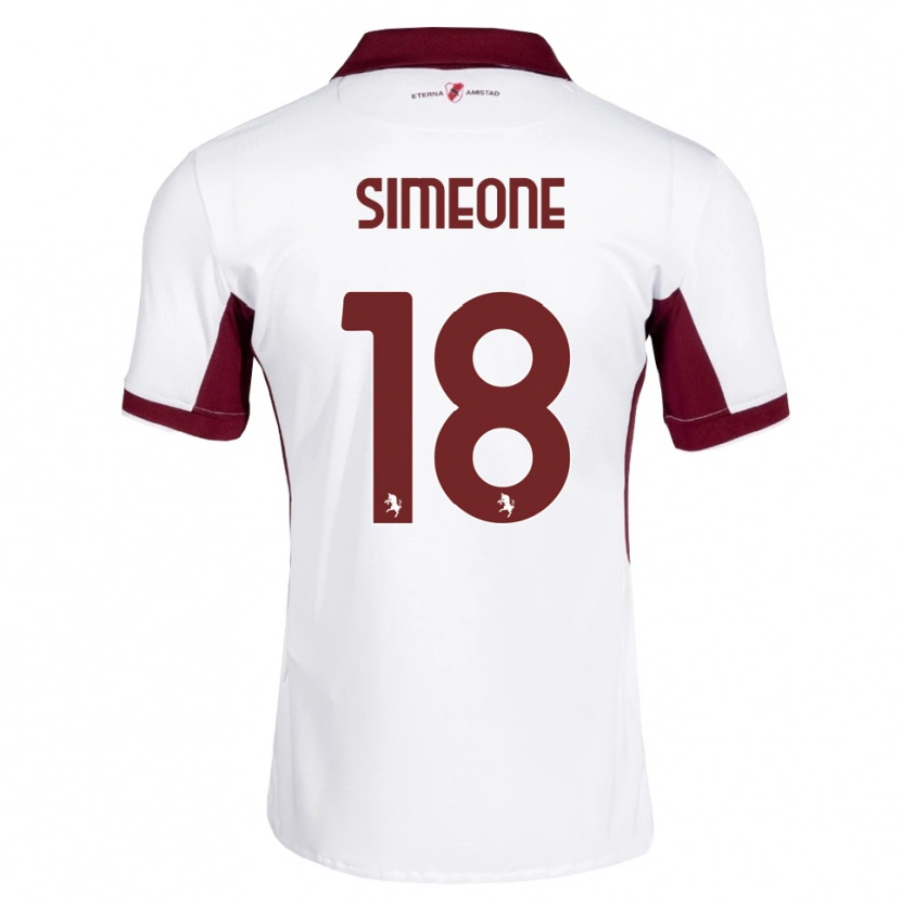 Danxen Niño Camiseta Giovanni Simeone #18 Burdeos Blanco Rojo 2ª Equipación 2026/27 La Camisa México