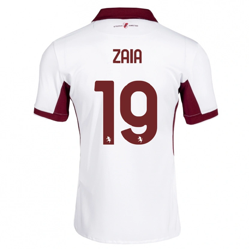 Danxen Niño Camiseta Edoardo Zaia #19 Burdeos Blanco Rojo 2ª Equipación 2026/27 La Camisa México