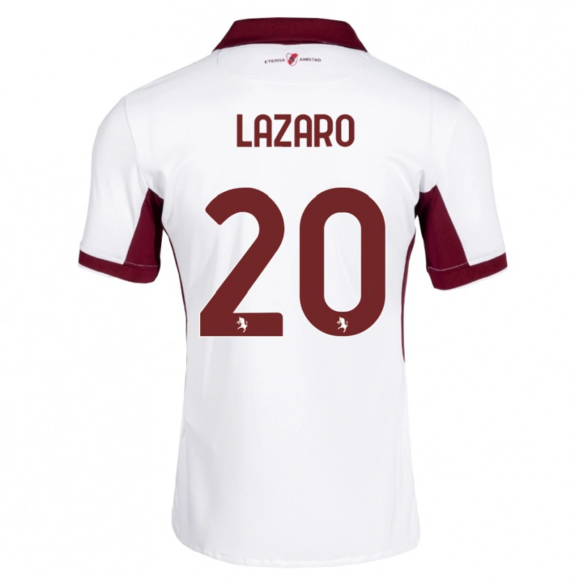 Danxen Niño Camiseta Valentino Lazaro #20 Burdeos Blanco Rojo 2ª Equipación 2026/27 La Camisa México