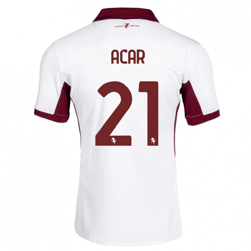 Danxen Niño Camiseta Emirhan Acar #21 Burdeos Blanco Rojo 2ª Equipación 2026/27 La Camisa México