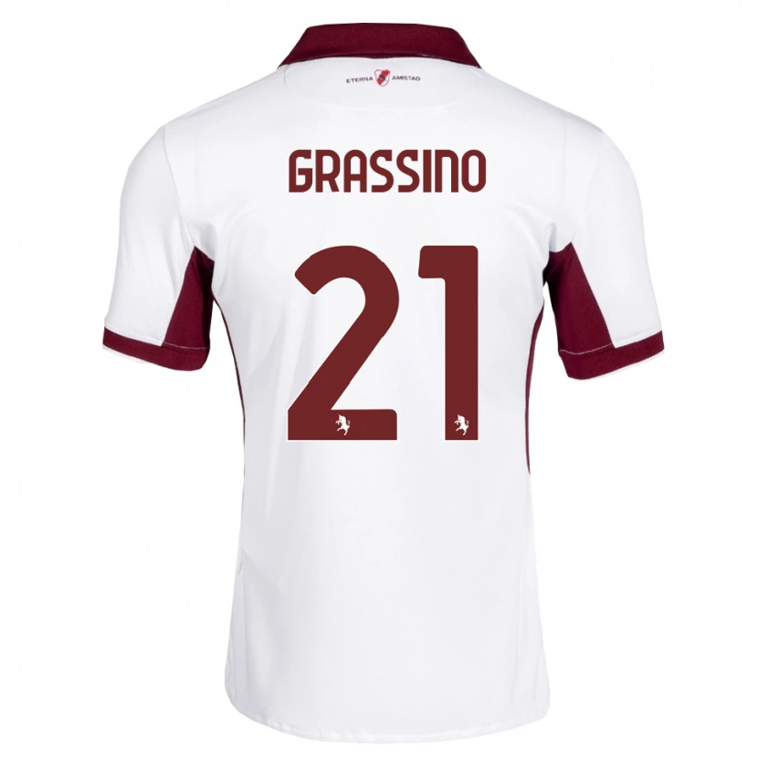 Danxen Niño Camiseta Giulia Grassino #21 Burdeos Blanco Rojo 2ª Equipación 2026/27 La Camisa México