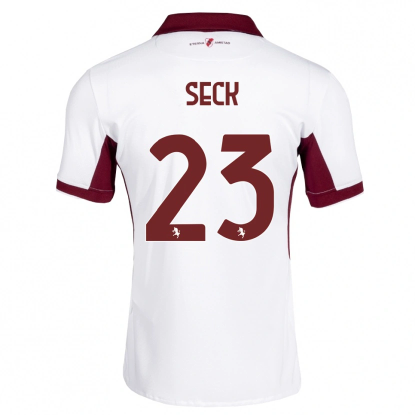 Danxen Niño Camiseta Demba Seck #23 Burdeos Blanco Rojo 2ª Equipación 2026/27 La Camisa México