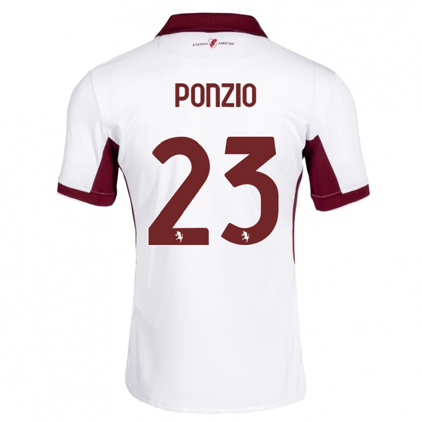 Danxen Niño Camiseta Erika Ponzio #23 Burdeos Blanco Rojo 2ª Equipación 2026/27 La Camisa México
