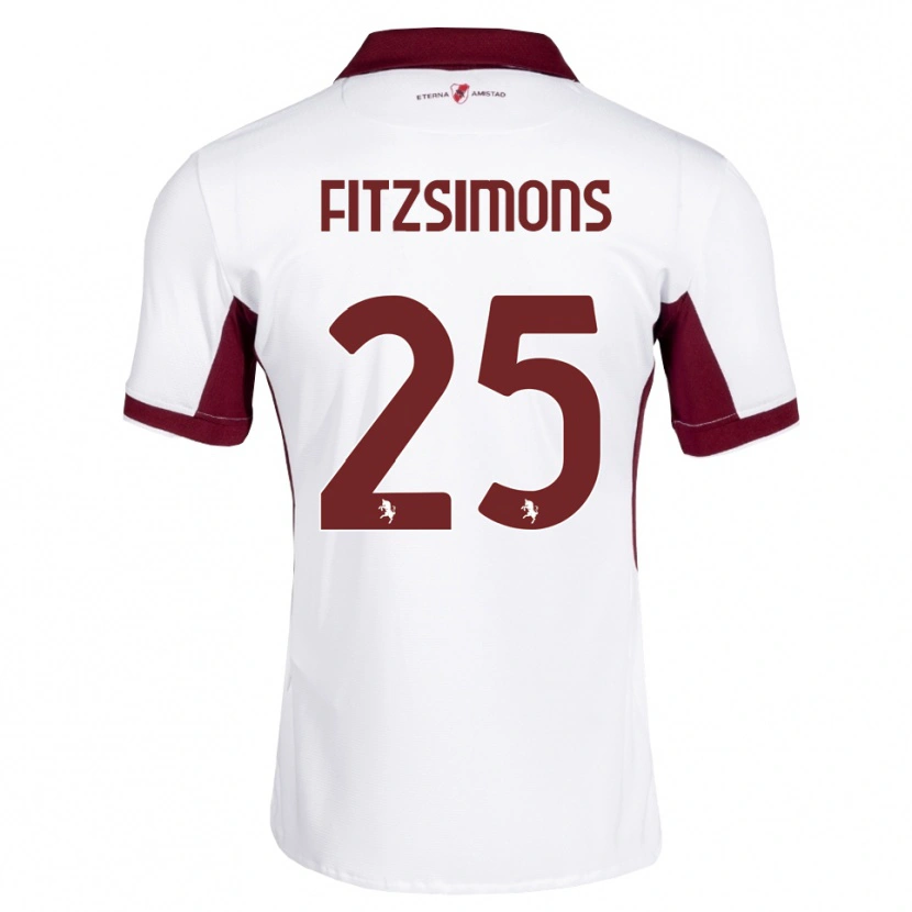 Danxen Niño Camiseta Luke Fitzsimons #25 Burdeos Blanco Rojo 2ª Equipación 2026/27 La Camisa México
