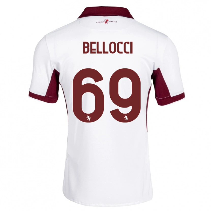 Danxen Niño Camiseta Andrea Bellocci #69 Burdeos Blanco Rojo 2ª Equipación 2026/27 La Camisa México